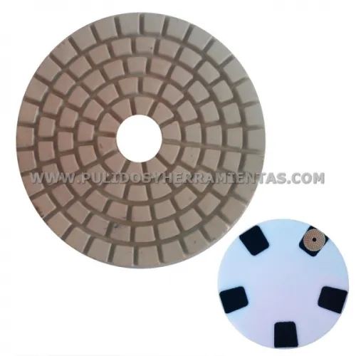 Diamante de resina porcelánico Ø100 mm. low cost para todas las máquinas, pulido en húmedo 