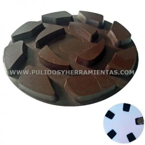 Diamante porcelánico hélices Ø80 mm marrón 