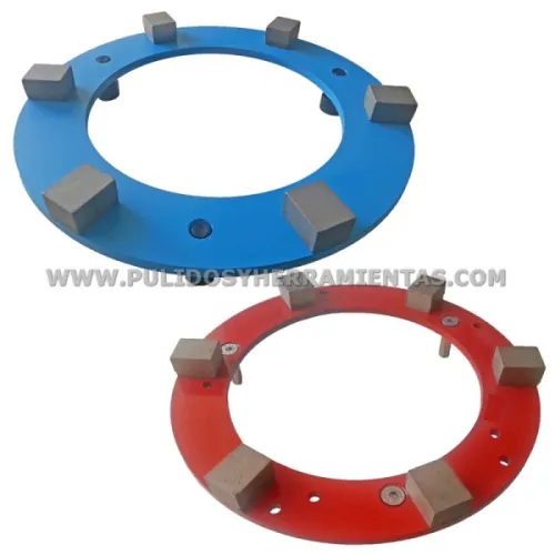 Aros de diamante metálico soldado en Ø240- Ø223-Ø200mm, para máquinas satélites Klindex y marcas similares, que usen aros soldados con otras dimensiones y sistemas. 