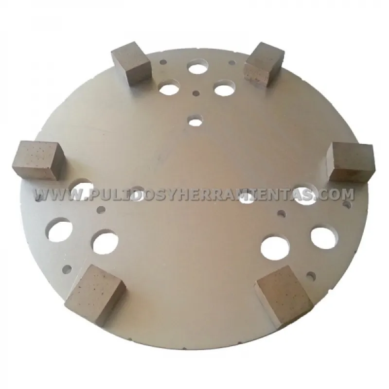 Corona de diamante metálico blando para mármol-terrazo y granito Ø250mm. Para maquinas Satélite, uso en seco o mojado. 