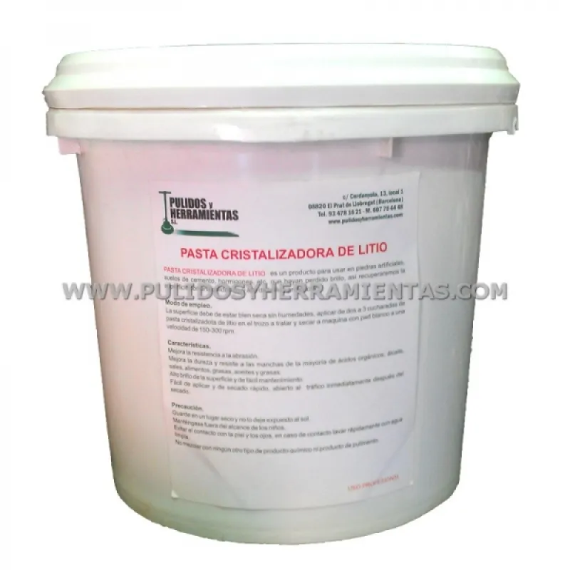 Pasta cristalizadora de litio 