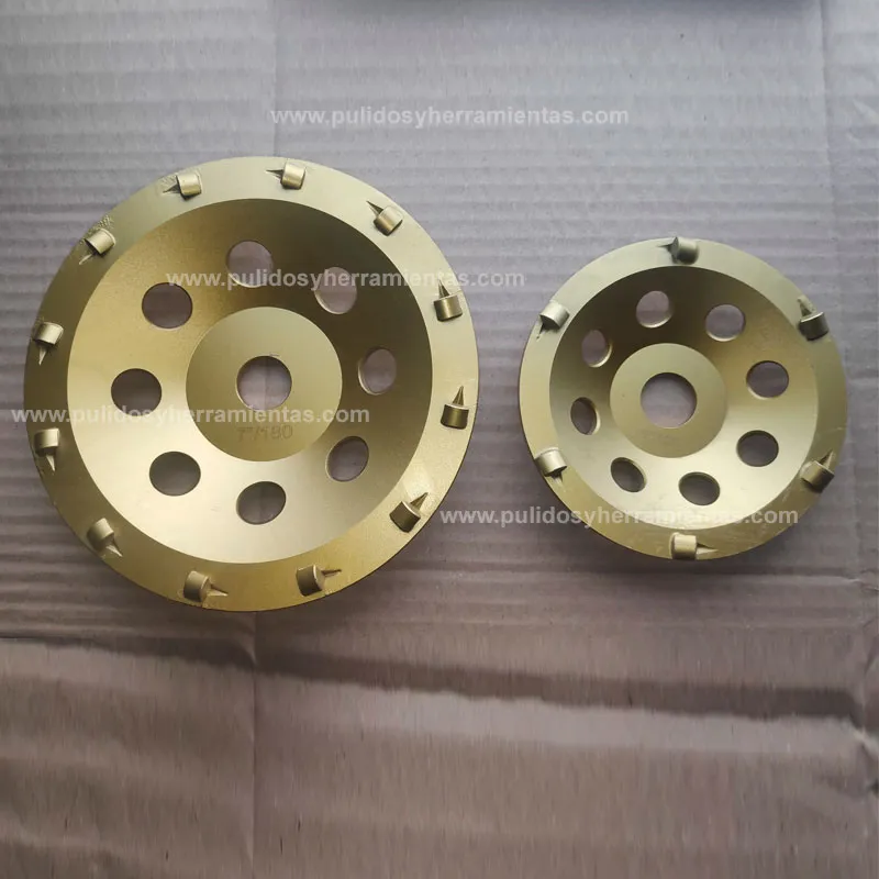 Corona Ø125-180 con diamantes pcd para eliminar epoxi y pinturas con máquina manual o de orillas 